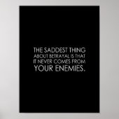 het treurigste aan verraad is dat het nooit poster (Voorkant)