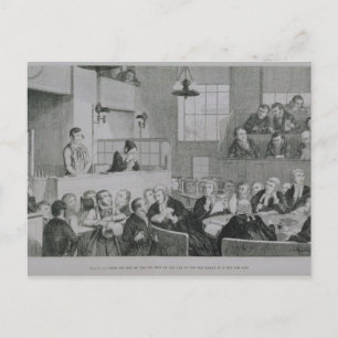 Het Trial in de Old Bailey, bord 5 van 'The Drink Briefkaart