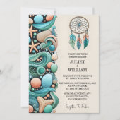 Het Tribal Aqua Zand Werk Gestapeld Zee Glas Bruil Kaart (Voorkant)