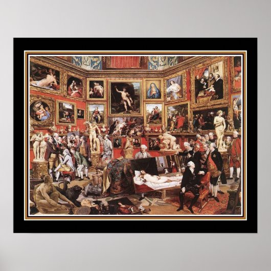 Het Tribuna van de Uffiz door Johann Zoffany Poster (Voorkant)