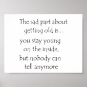 het trieste deel over oud worden is poster (Voorkant)