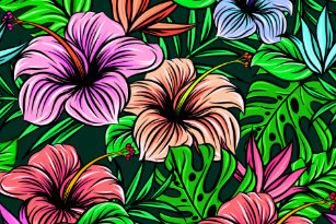 Wallpaper Hibiscus Keukenhanddoeken Zazzle Nl For Free