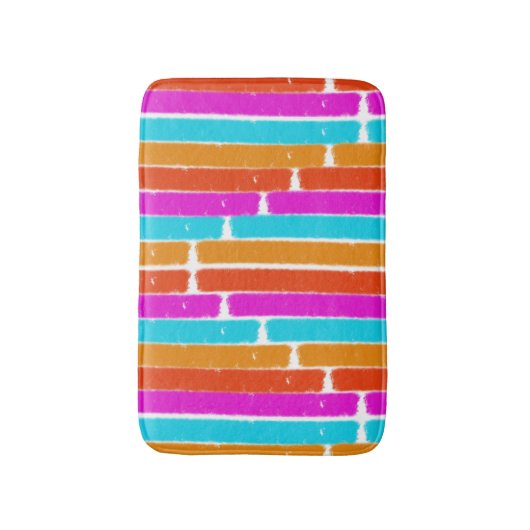 Het trillende Kleurrijke Ontwerp van Strepen - Badmat (Voorkant Verticaal)