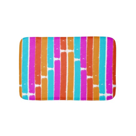 Het trillende Kleurrijke Ontwerp van Strepen - Badmat (Voorkant)