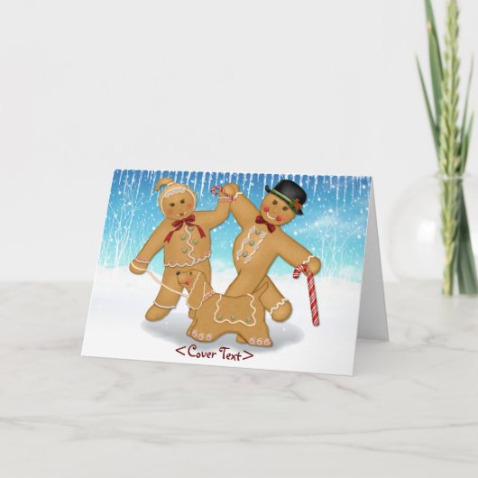 Het Trio van de peperkoek Feestdagen Kaart (Voorkant)