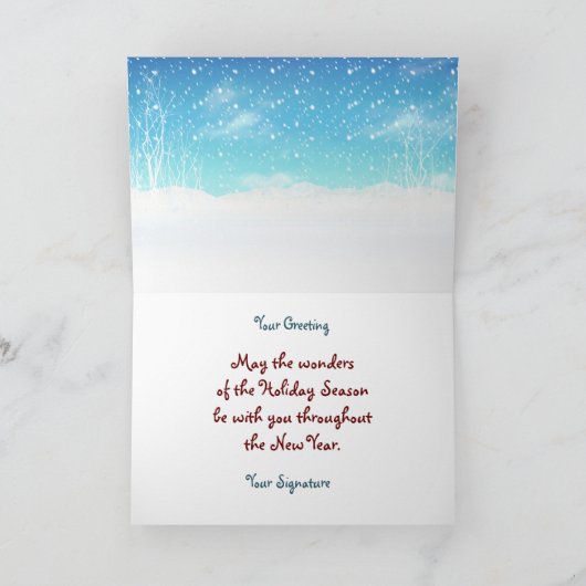 Het Trio van de peperkoek met Vers Feestdagen Kaart (Binnen)