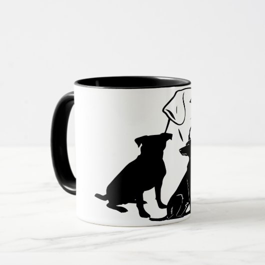 Het trio van loyale wetten mok (Voorkant links)