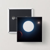 Het Triple Star Systeem HD 131399 Vierkante Button 5,1 Cm (Voorkant /achterkant)