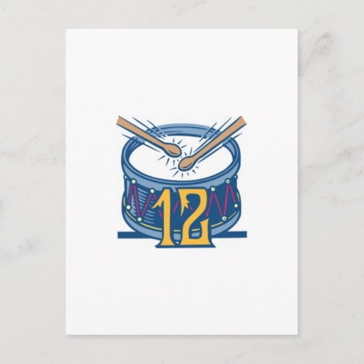 Het Trommelen van twaalf Slagwerkers Feestdagenkaart (Voorkant)