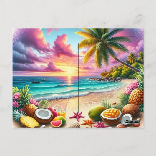 Het tropisch briefkaart van Miami (Achterkant)