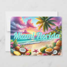Het tropisch briefkaart van Miami