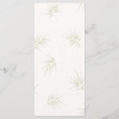 Het Tropisch Imperial Bamboe Tuin Bruiloftsmenu Menu (Achterkant)