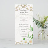 Het Tropisch Imperial Bamboo Tuin Bruiloft Menu (Staand voorkant)