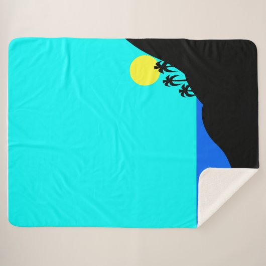 Het tropische eiland sherpa deken (Voorkant (horizontaal))