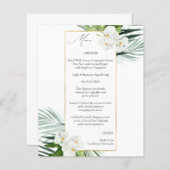 Het Tropische en Witte Menu van de begroting (Voorkant / Achterkant)