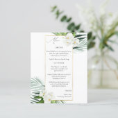 Het Tropische en Witte Menu van de begroting (Staand voorkant)