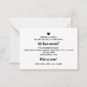 Het Tropische Flamingo Nieuwe Adres Bewegende Kaar Notitiekaartje (Achterkant)