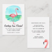 Het Tropische Flamingo van de begroting beweegt Ni Notitiekaartje (Voorkant / Achterkant)