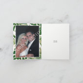 Het tropische huwelijk van het bladeren moderne bedankkaart (Binnen)