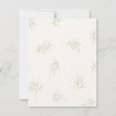Het Tropische Keizerbamboe Tuin Bruiloft  Kaart (Achterkant)