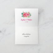 Het tropische Koord steekt BloemenHuwelijk aan Bedankkaart (Binnen)