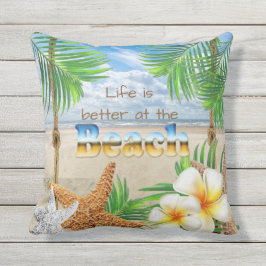 Het tropische leven is beter in het strand buitenkussen