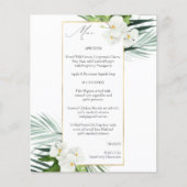 Het Tropische Menu van Floral van de begroting (Voorkant)