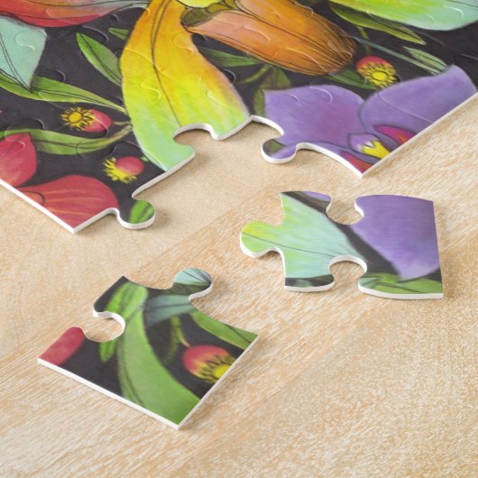 Het tropische orchidee in de tuin legpuzzel (Zijkant)