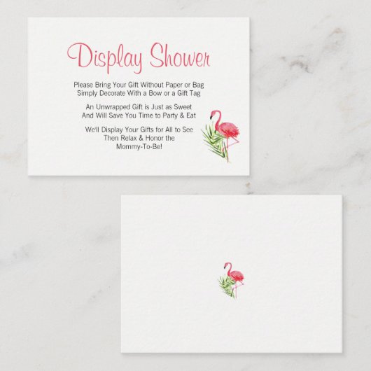 Het Tropische Tussenvoegsel van het Baby shower va Informatiekaartje (Voorkant / Achterkant)