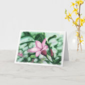 Het tropische wenskaart van de de waterverfkunst kaart (Gele Bloem)