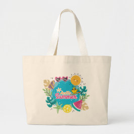 Het tropische zomerstrand grote tote bag
