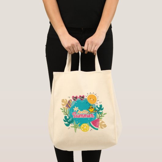 Het tropische zomerstrand tote bag (Voorkant (product))