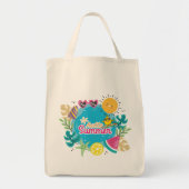 Het tropische zomerstrand tote bag (Voorkant)