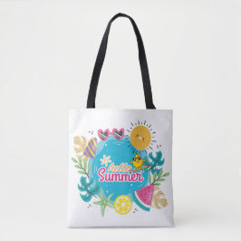 Het tropische zomerstrand tote bag
