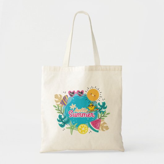 Het tropische zomerstrand tote bag (Voorkant)