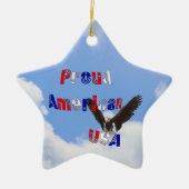 Het trotse Amerikaanse Patriottische Ornament van (Voorkant)