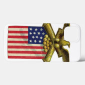 Het trotse Rode Witte Blauw van Patriottisch van Case-Mate iPhone Case (Achterkant (horizontaal))