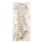 Het Trouwprogramma 'The Carved Heart Tree Wedding Reclamekaart (Achterkant)