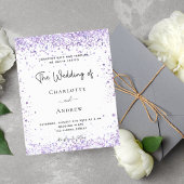 Het trouwviolet glitter-script van het budget