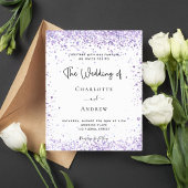 Het trouwviolet glitter-script van het budget