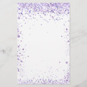 Het trouwviolet witte glitter van het menu manuscr (Achterkant)