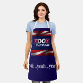 Het Trump All-Over Patriotic Print Schort (Gedragen)