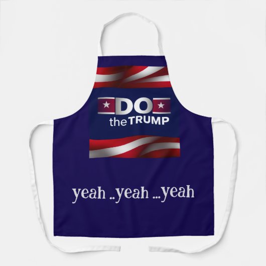 Het Trump All-Over Patriotic Print Schort (Voorkant)