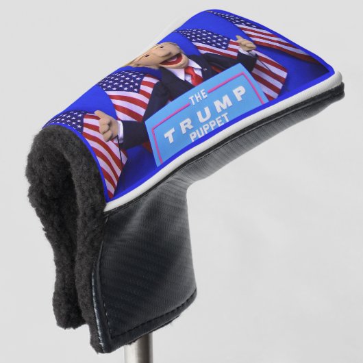 Het TrumpPuppet Hoesje Golfheadcover (3/4 voorkant)