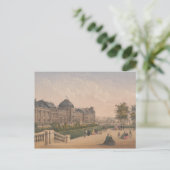 Het Tuileries Palace, Parijs, Frankrijk Lithograaf Briefkaart (Staand voorkant)