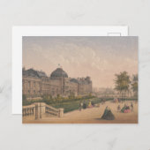 Het Tuileries Palace, Parijs, Frankrijk Lithograaf Briefkaart (Voorkant / Achterkant)