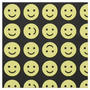 Het tuimelen Geel en Zwarte Smileys - Stof