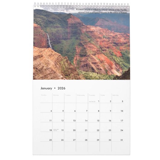 Het tuineiland Kauai Ancient Paradise Kalender (Jan 2026)