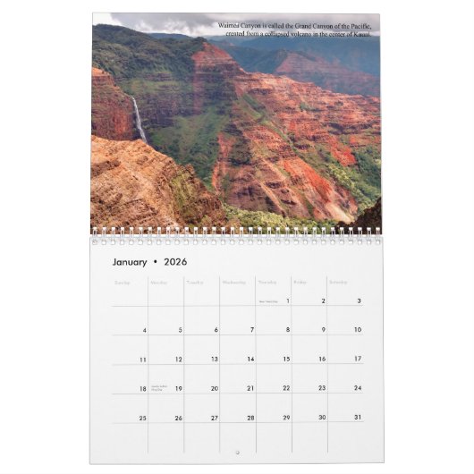 Het tuineiland Kauai Ancient Paradise Kalender (Jan 2026)