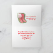 Het tuinieren de Rode Verjaardag van Laarzen of om Kaart (Binnen)